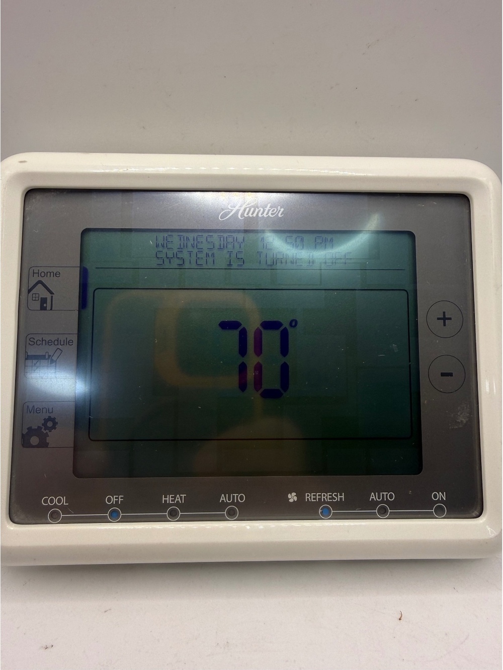 Hunter 44905 Programmable Touchscreen Thermostat Heat Pump Conventional Tested